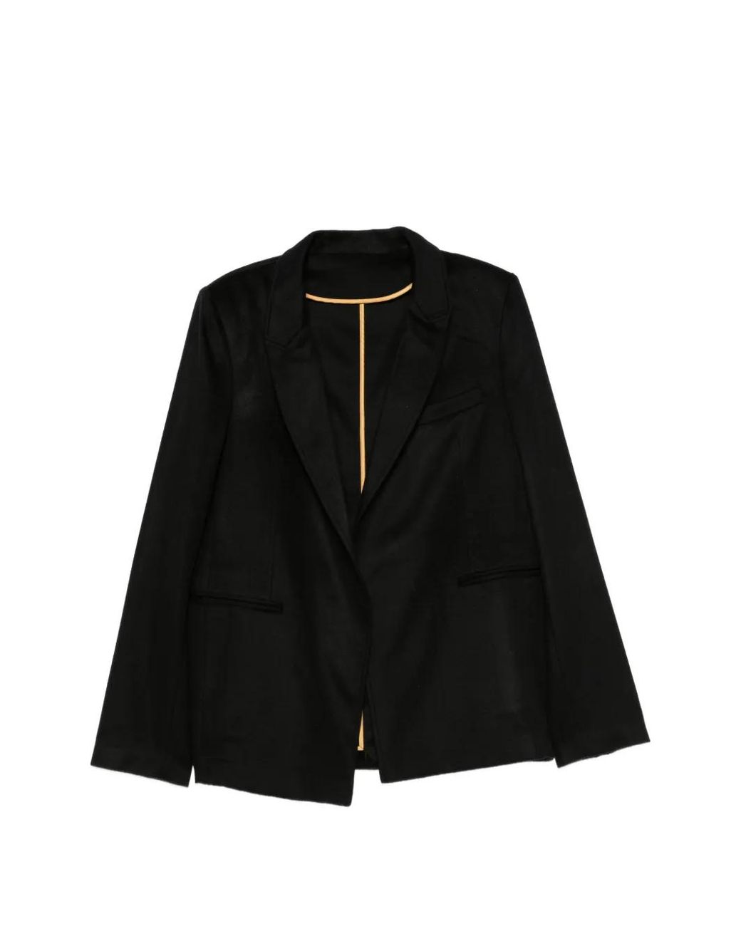 Frenckenberger Black Peak-Lapel Suit Blazer for men