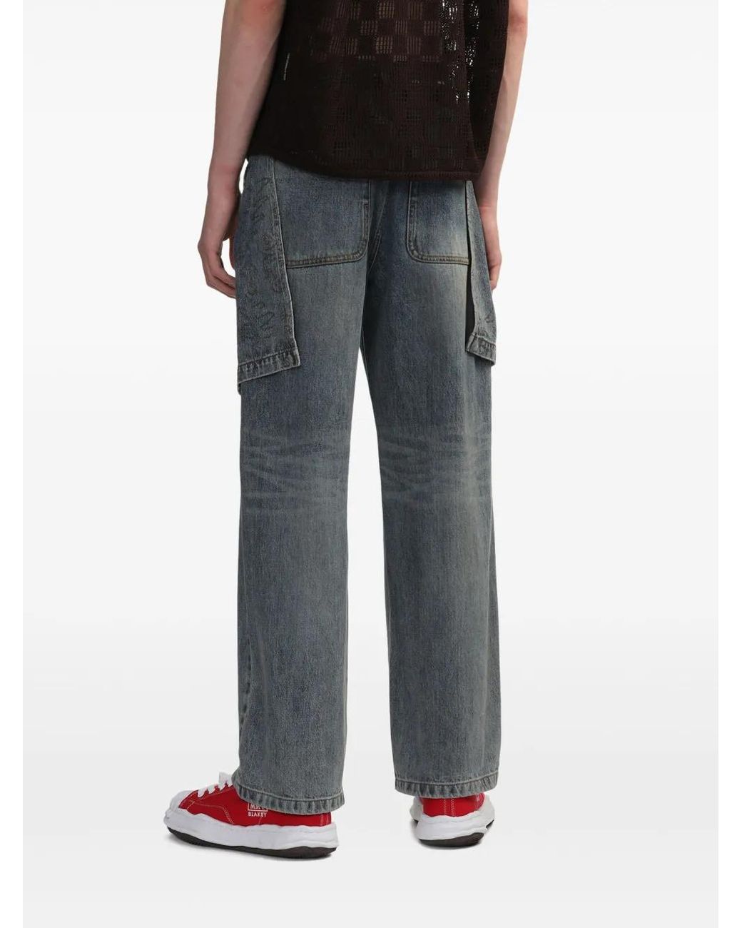 ANDERSSON BELL Blue Straight-Leg Jeans for men