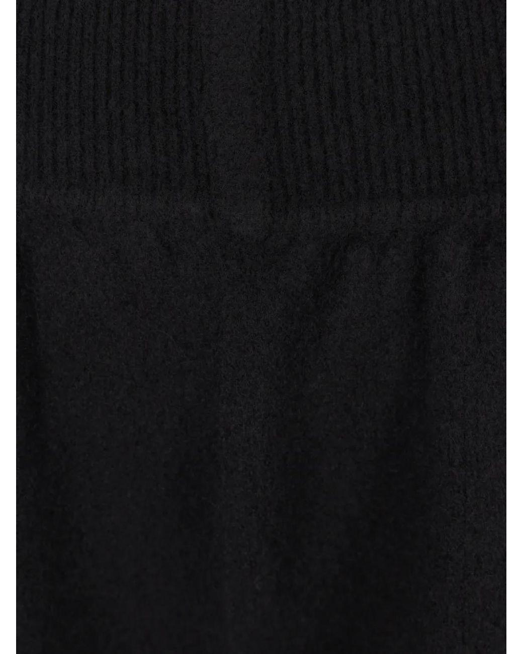 Rick Owens Black Ribbed-Trim Knitted Shorts