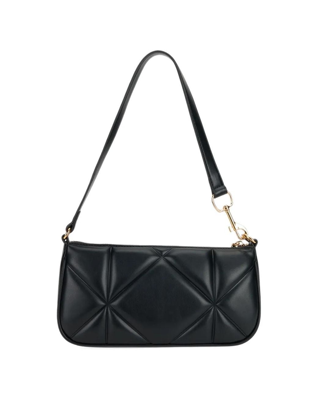 Love Moschino Black Quilted Logo-Plaque Shoulder Bag