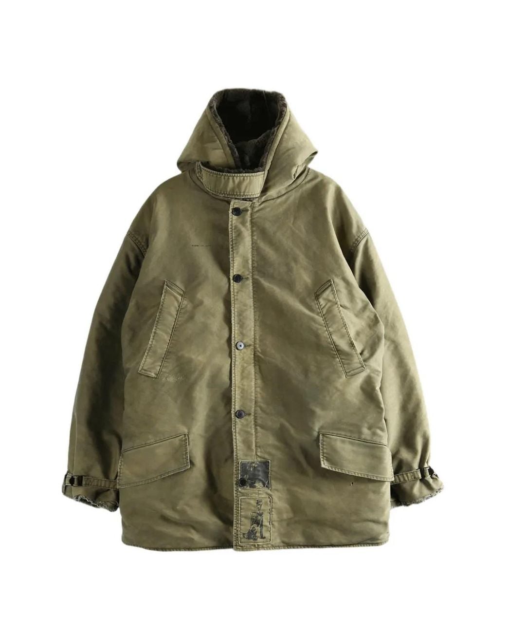 Enfants Riches Deprimes Green Buttoned Hooded Jacket for men