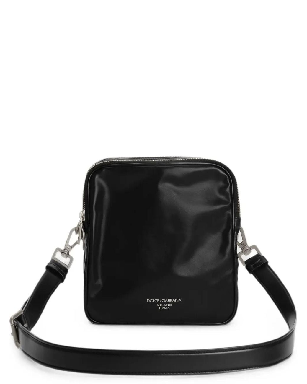 Dolce & Gabbana Black Zip-Pocket Shoulder Bag for men
