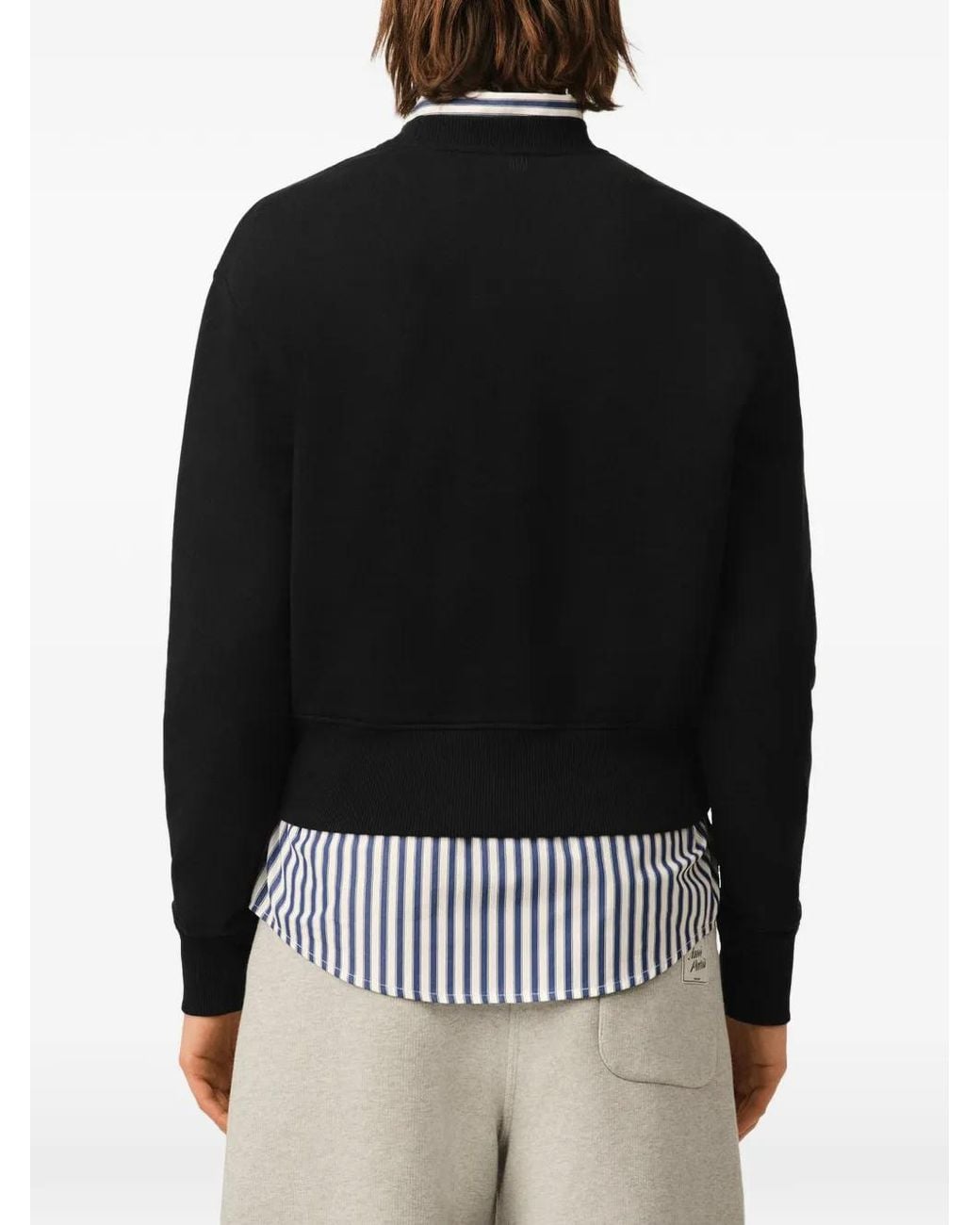 AMI Black Ami De Coeur Cotton Sweatshirt