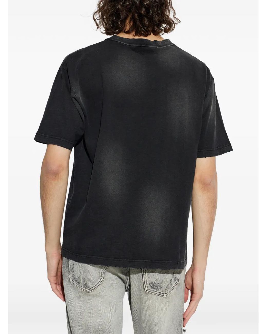 M I S B H V Black Short-Sleeve T-Shirt for men