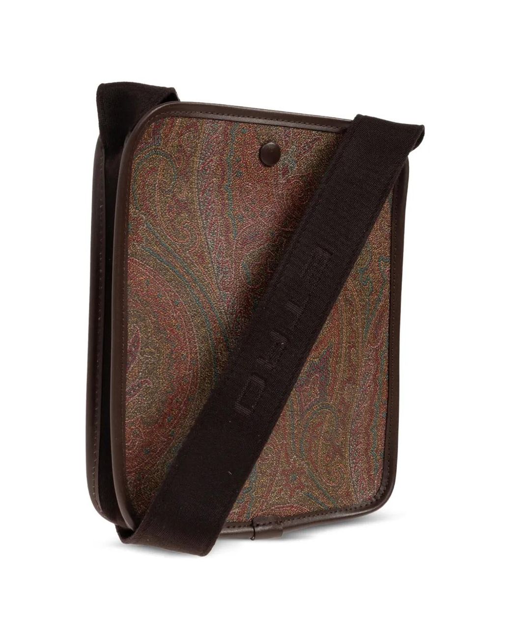 Etro Brown Paisley Shoulder Bag for men