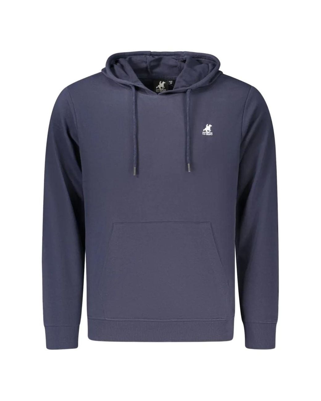 U.S. Grand Blue Logo-Embroidered Drawstring Hoodie for men