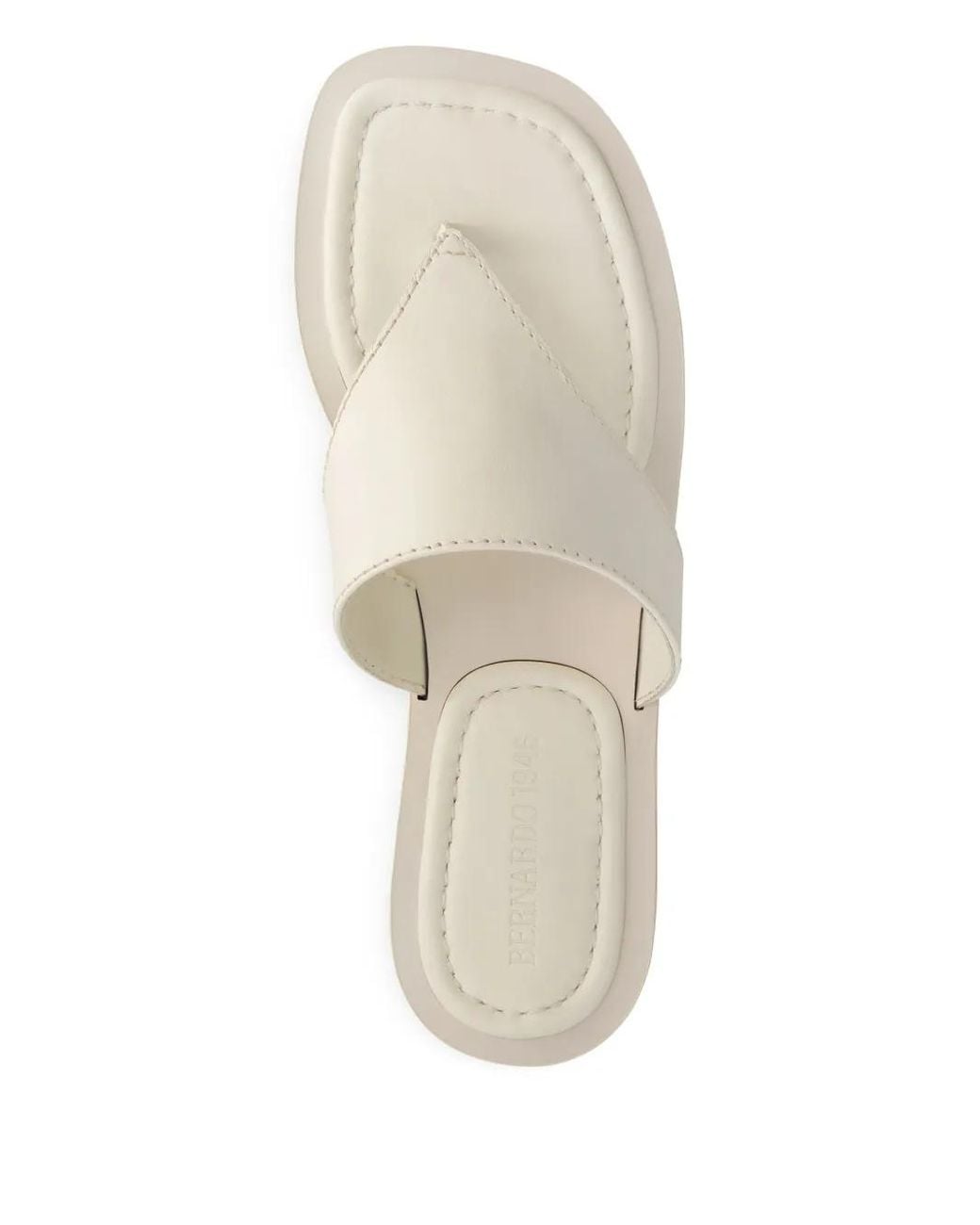 Bernardo White 1946 Thong Slide Sandals