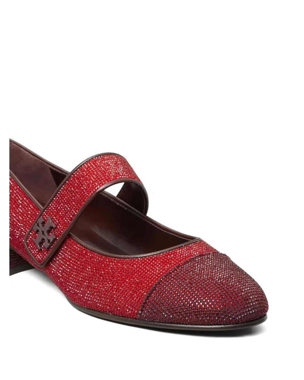 Tory Burch Red Mary Jane Ballerina Shoes