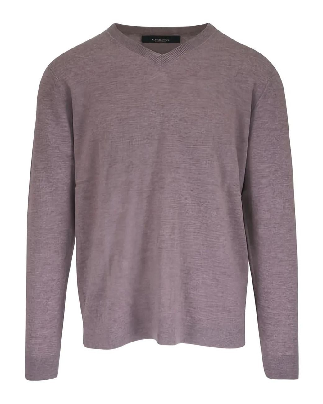 Kinross Cashmere Purple V-Neck Sweater for men