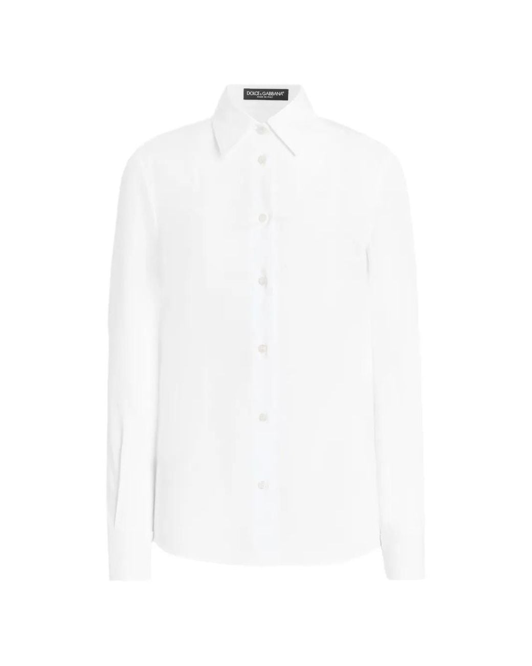 Dolce & Gabbana Button-Up Blouse in het White