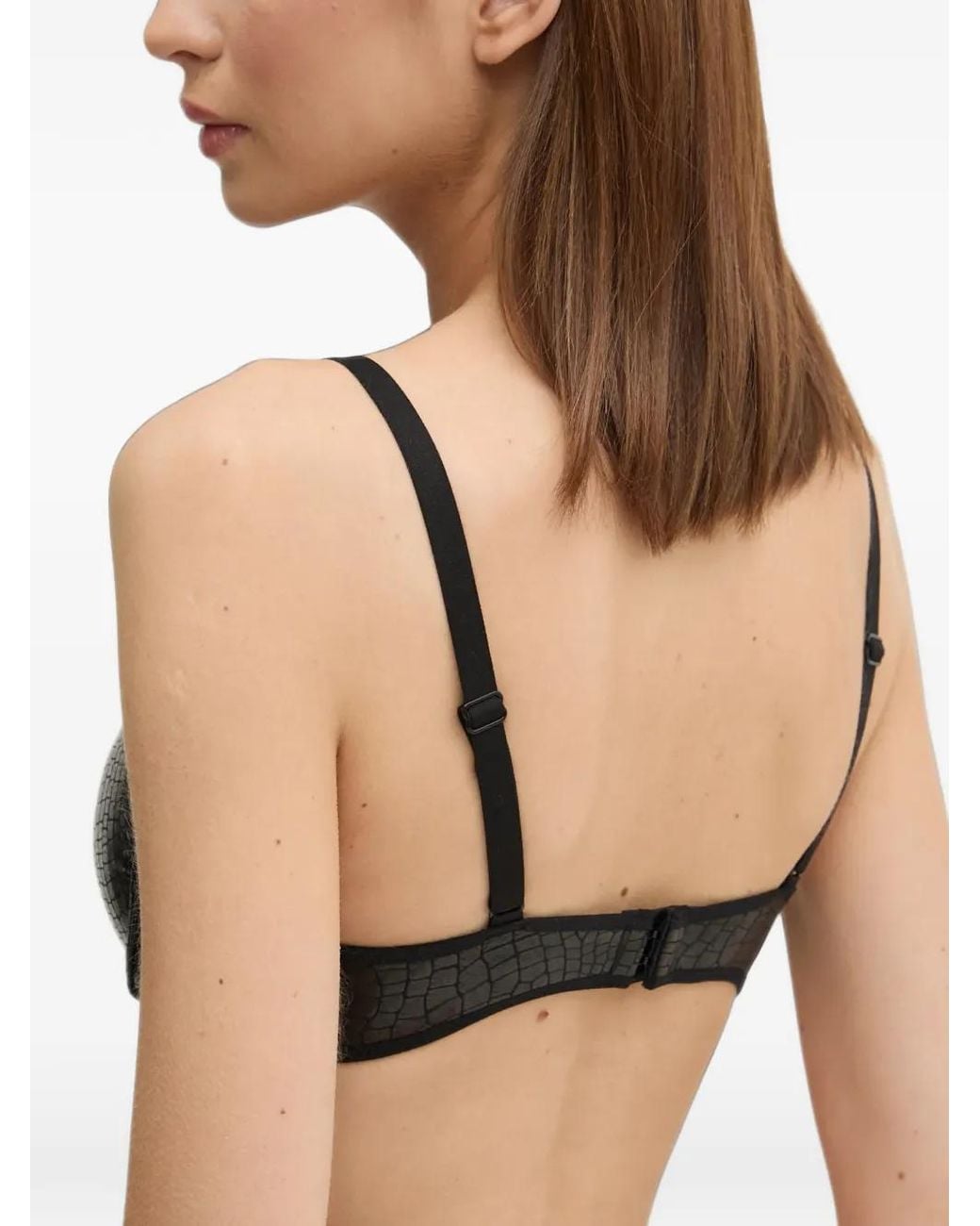 Chantelle Black Embossed-Effect Bra
