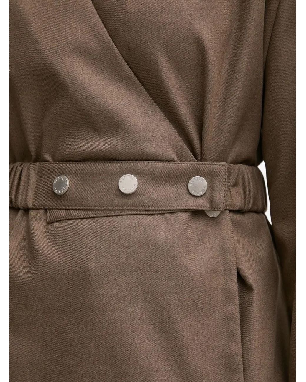 Gestuz Natural Wrap-Effect Belted Top