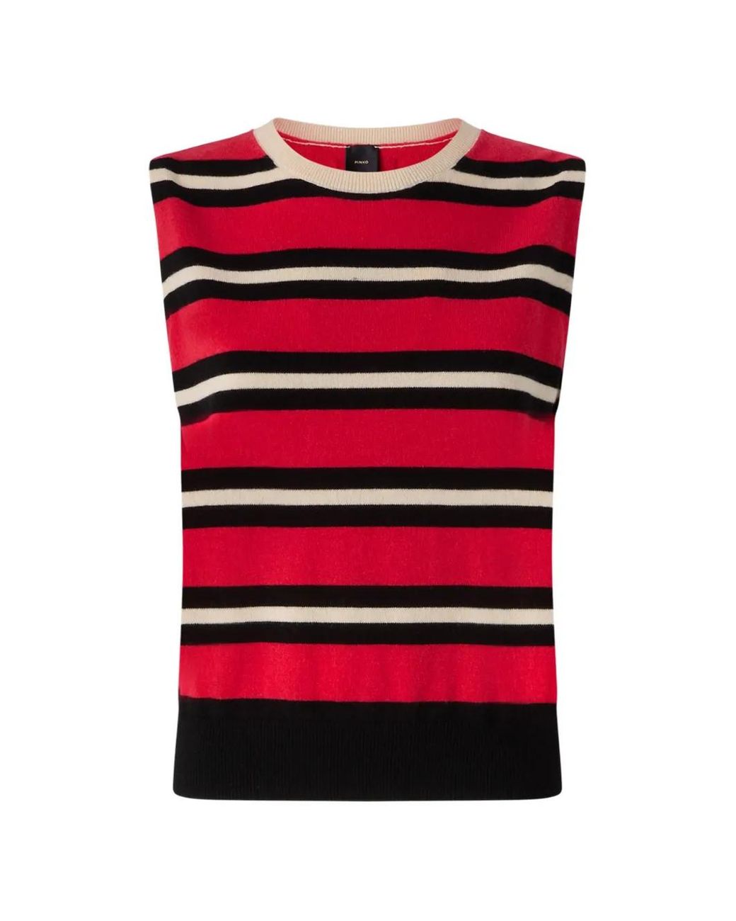 Pinko Red Gestreifter Pullunder