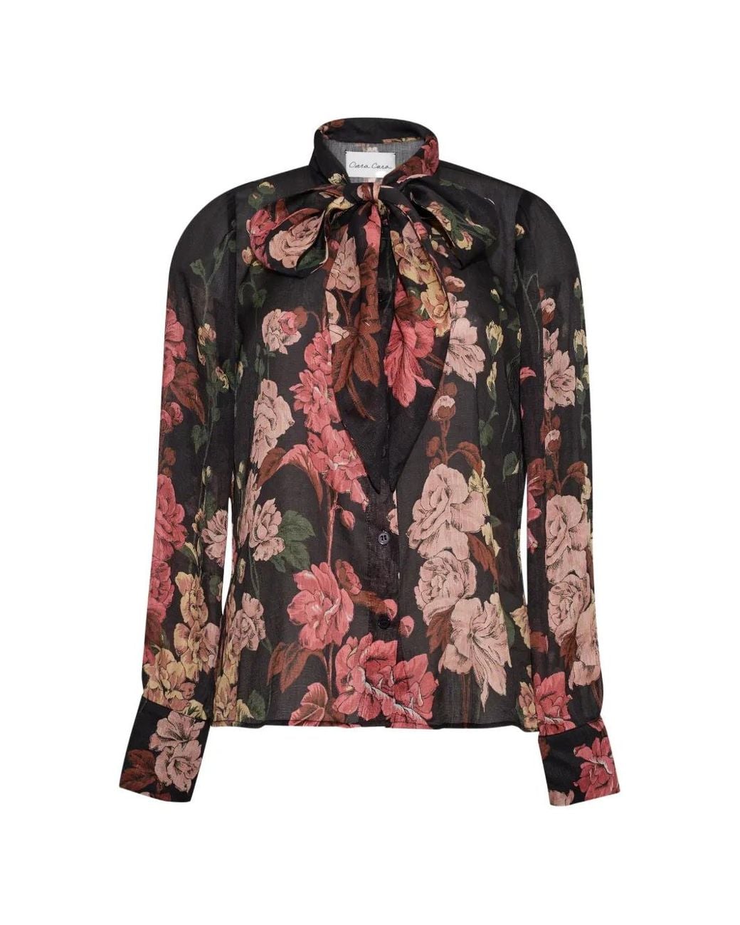Cara Cara Red Chili Floral-Print Shirt