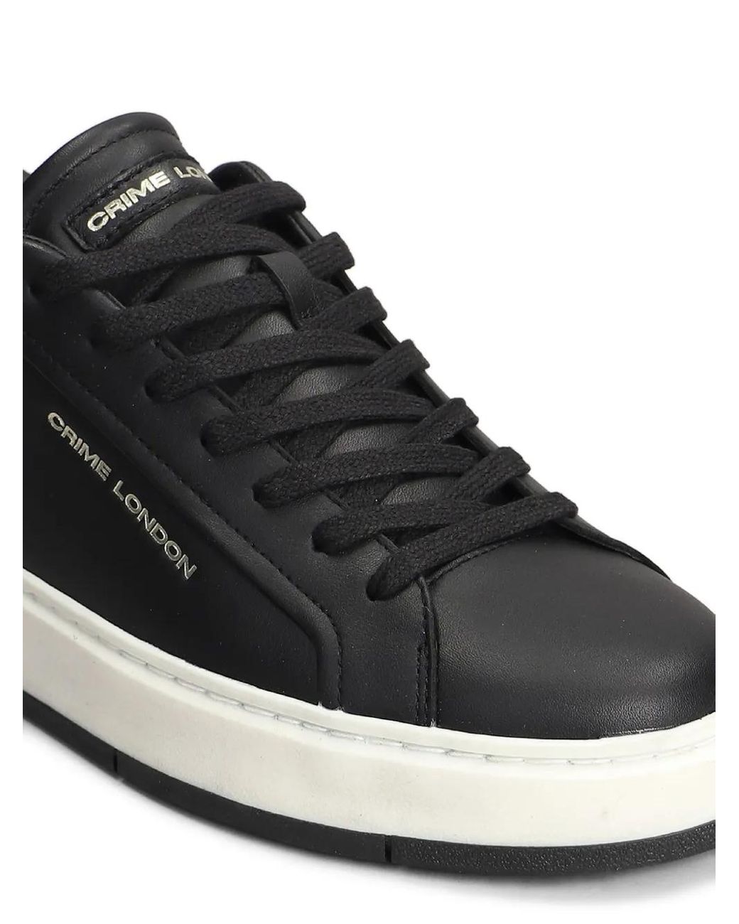 Crime London Black Destiny Low-Top Sneakers for men