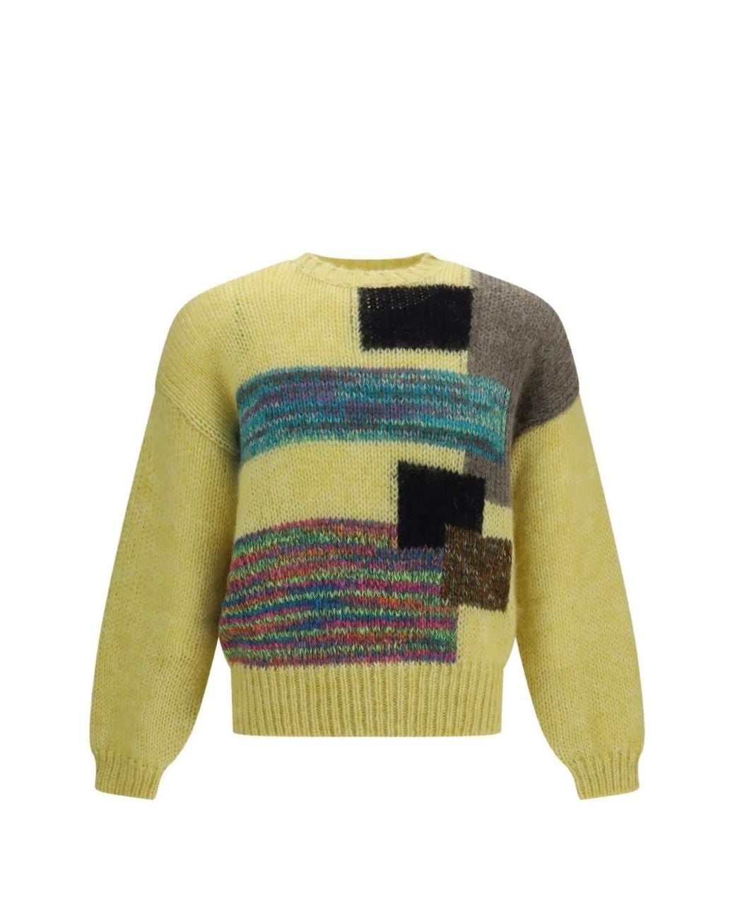 Magliano Green Pasta Intarsia-Knit Sweater for men