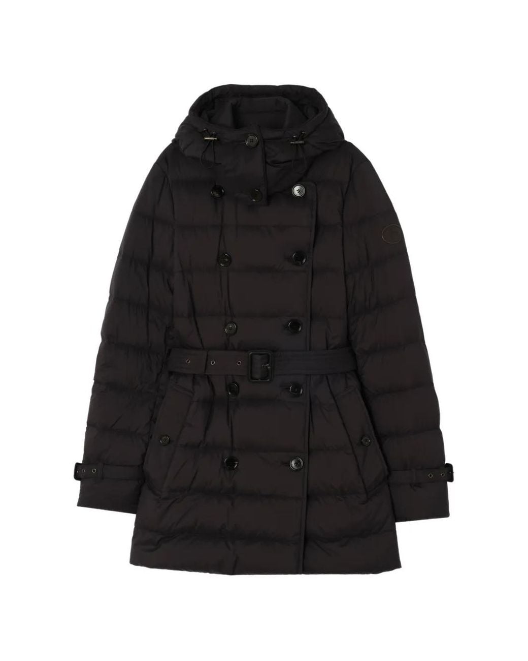 Burberry Black Short Nylon Audley Puffer Coat