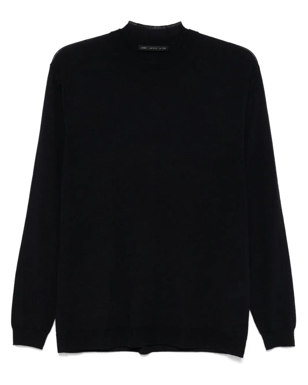 Low Brand Black Merino-Wool Sweater for men