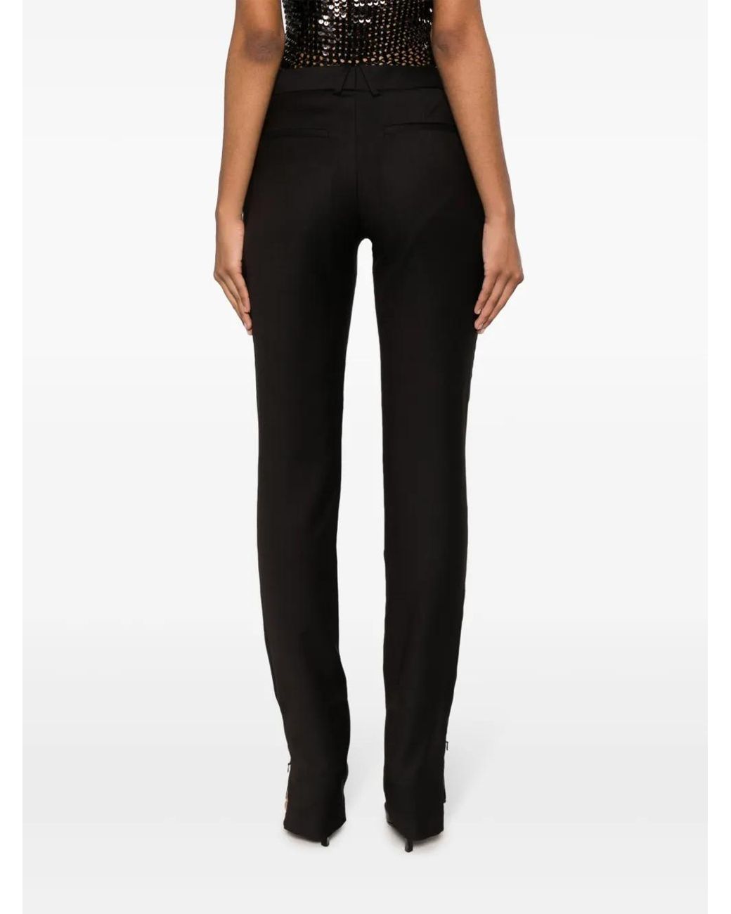 16Arlington Black Slim-Cut Belted Trousers