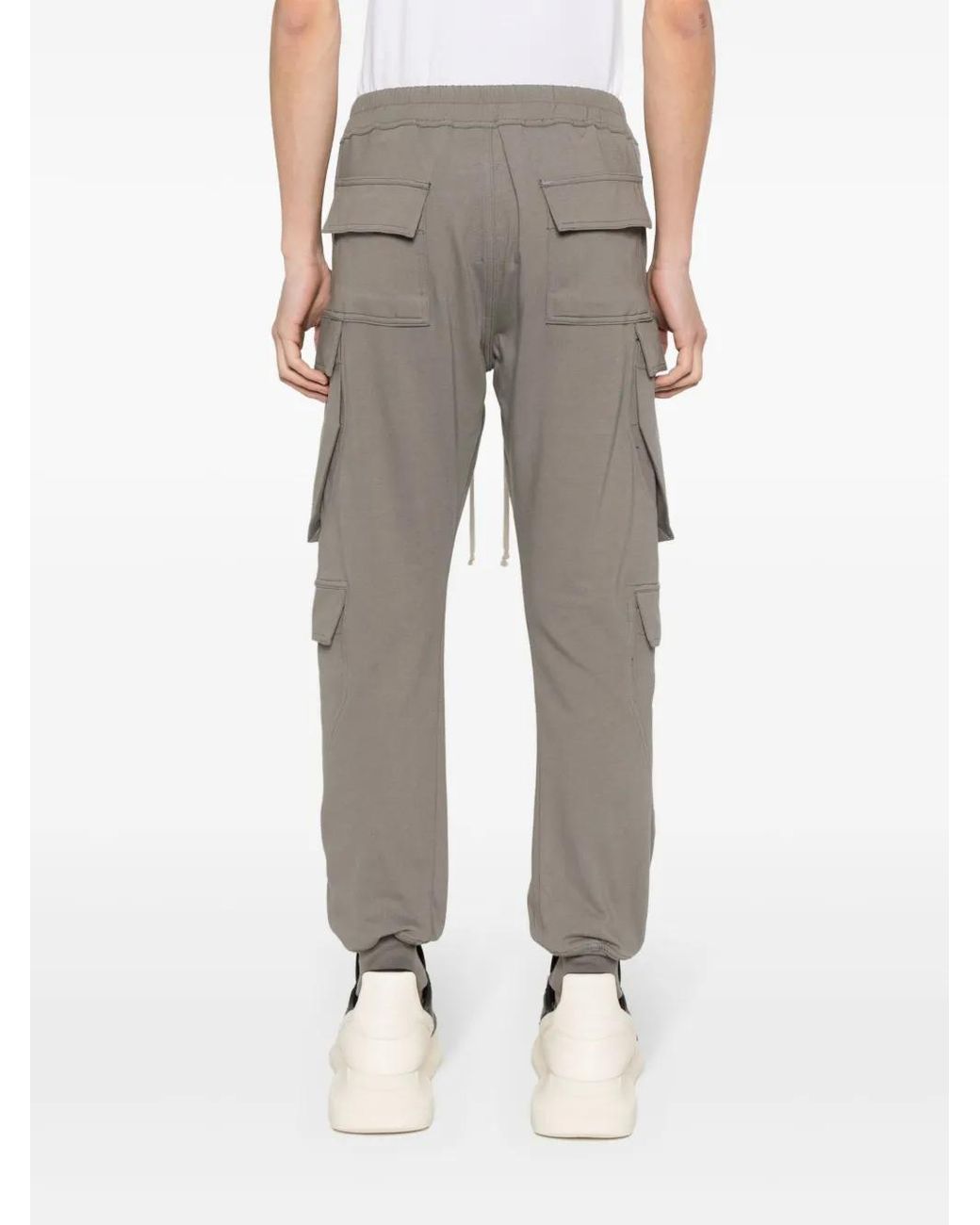 Rick Owens Gray Mastodon Cargo Track Pants for men