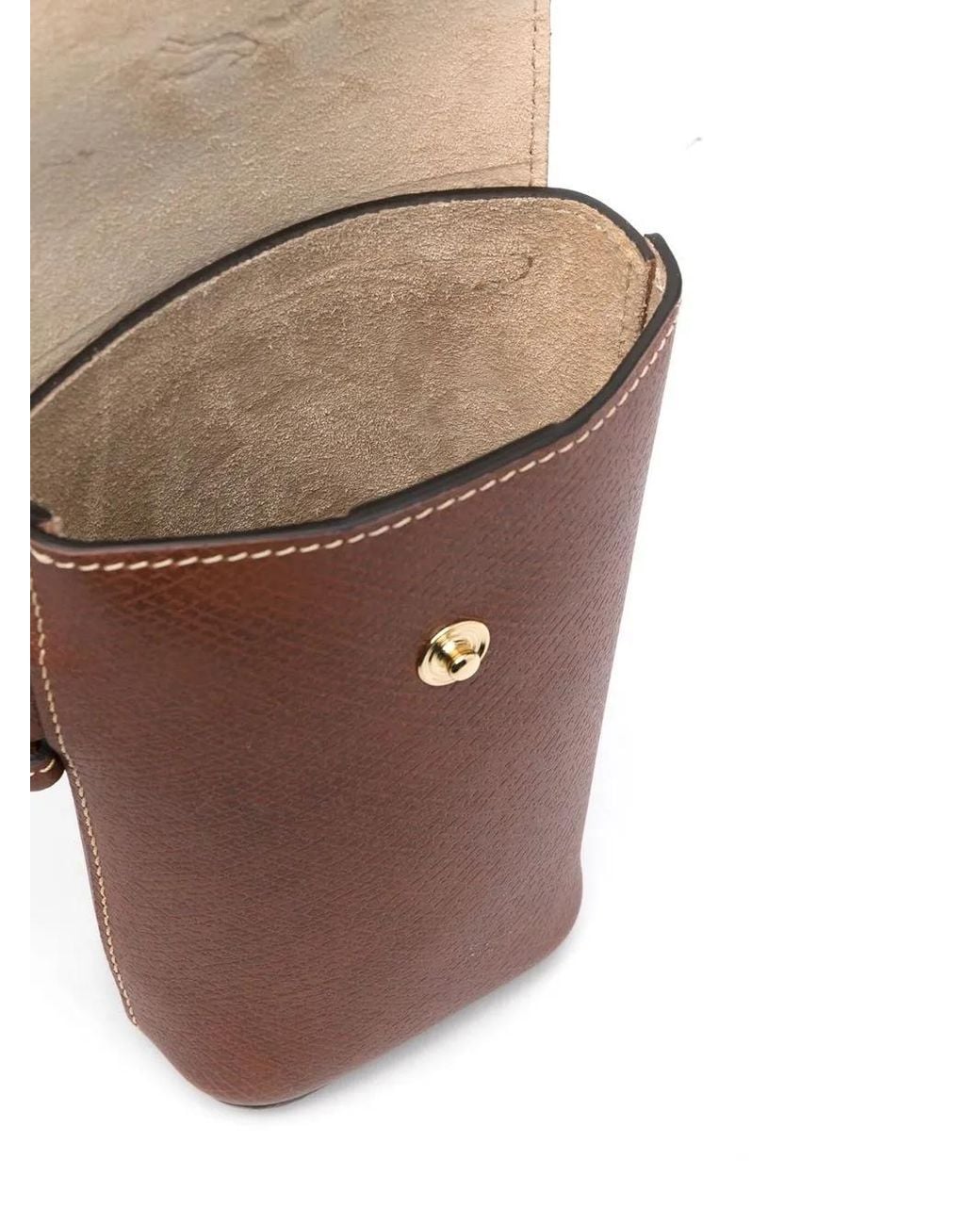 Longchamp Brown Épure Phone Case