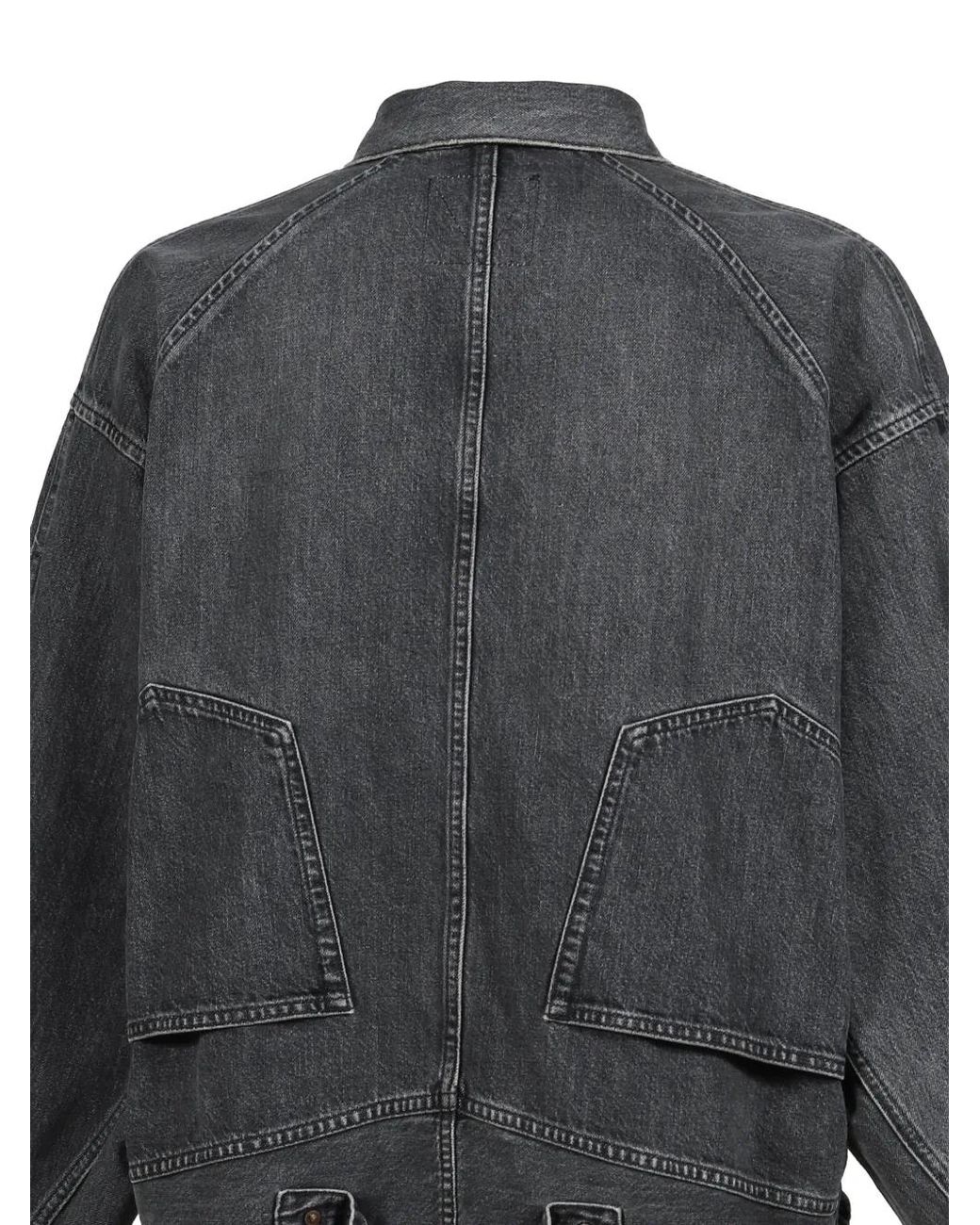DAIRIKU Gray Inception Washed Denim Jacket for men