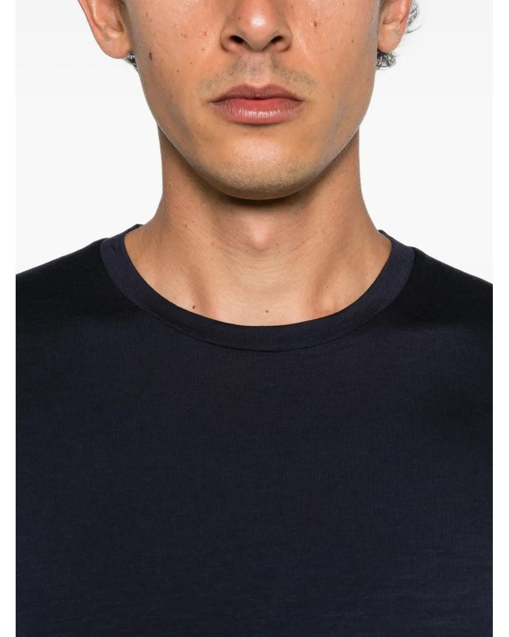Camicia Con Placca Logo di Herno in Blue da Uomo