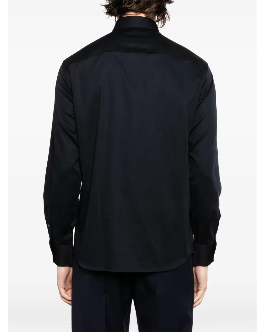 Emporio Armani Blue Cotton Shirt for men