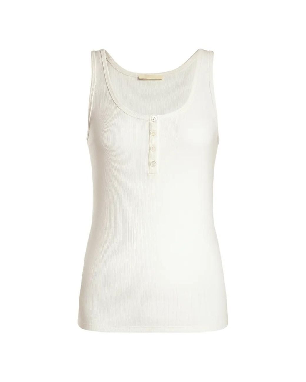 12 STOREEZ White Phoebe Ribbed Tank Top