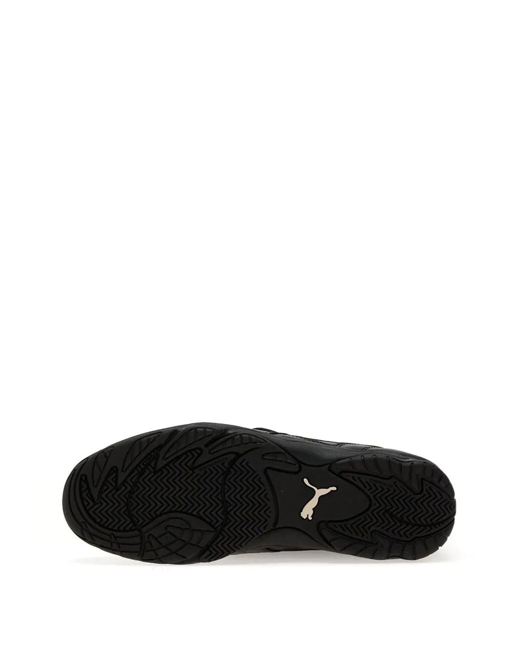 PUMA Black Quilted Strap Trainers