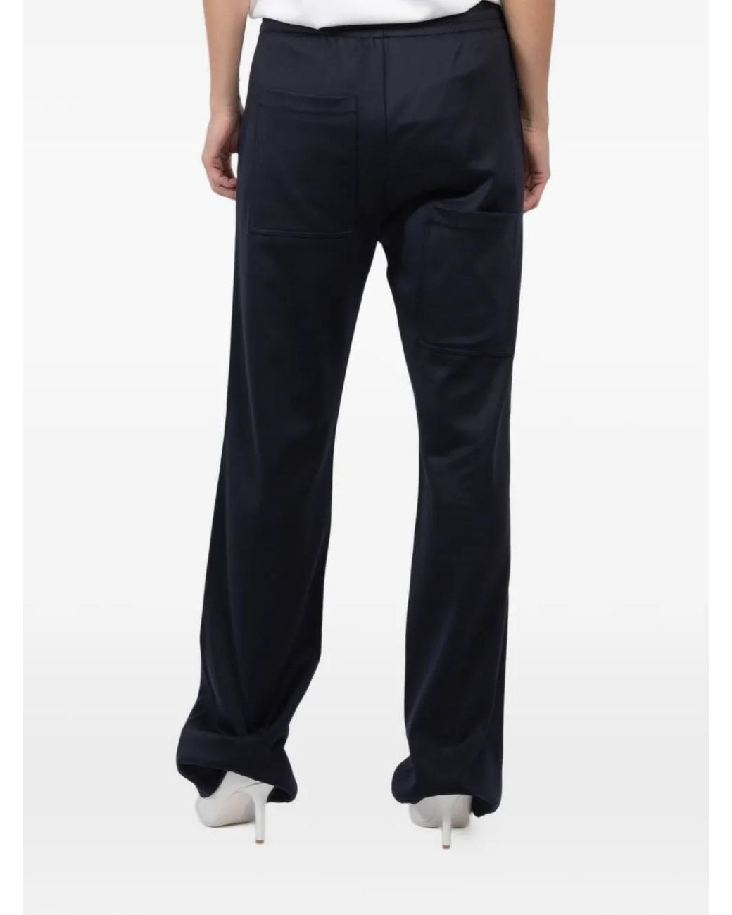 Tibi Blue Scottie Patch-Pocket Trousers