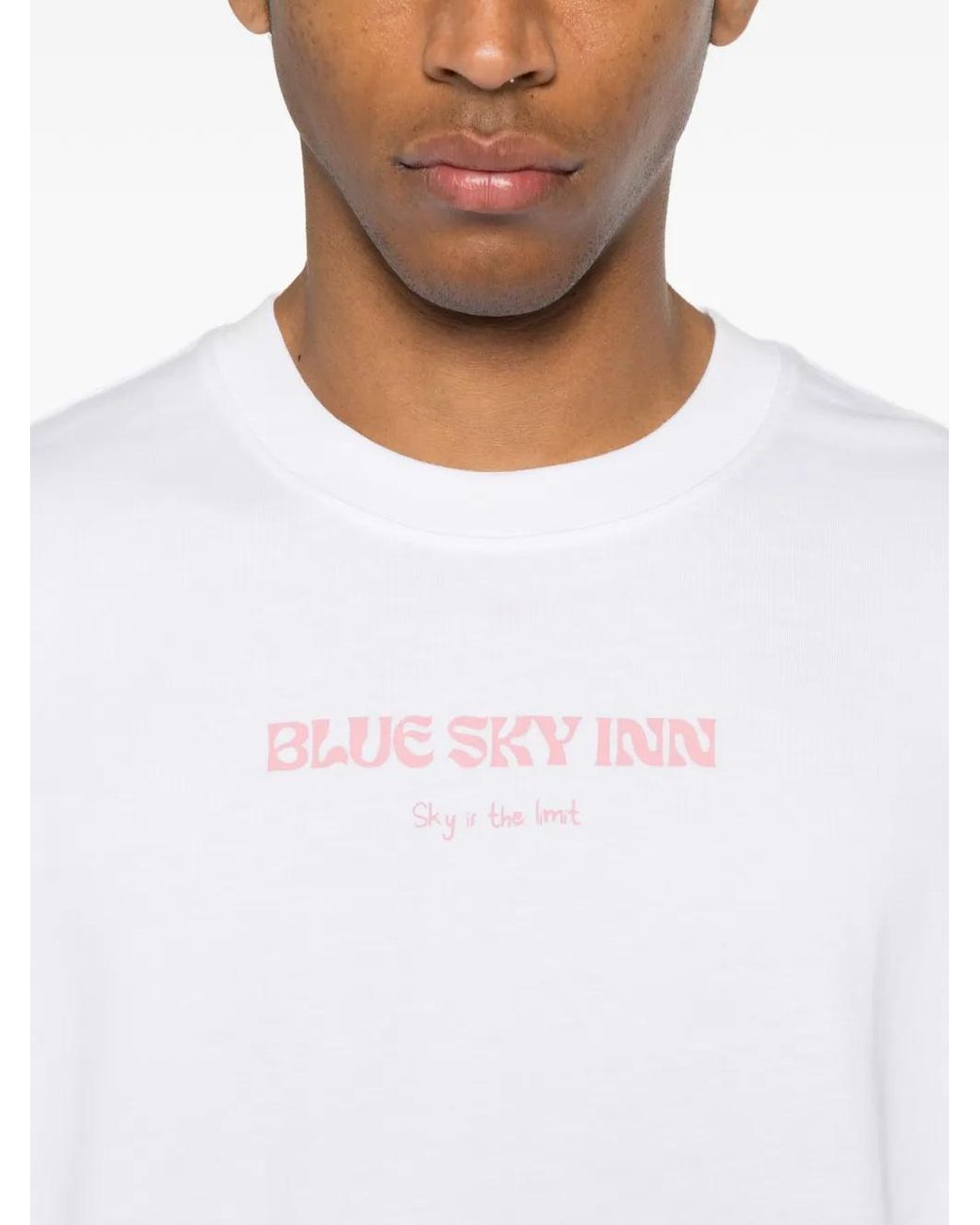 BLUE SKY INN White Graphic-Print T-Shirt for men