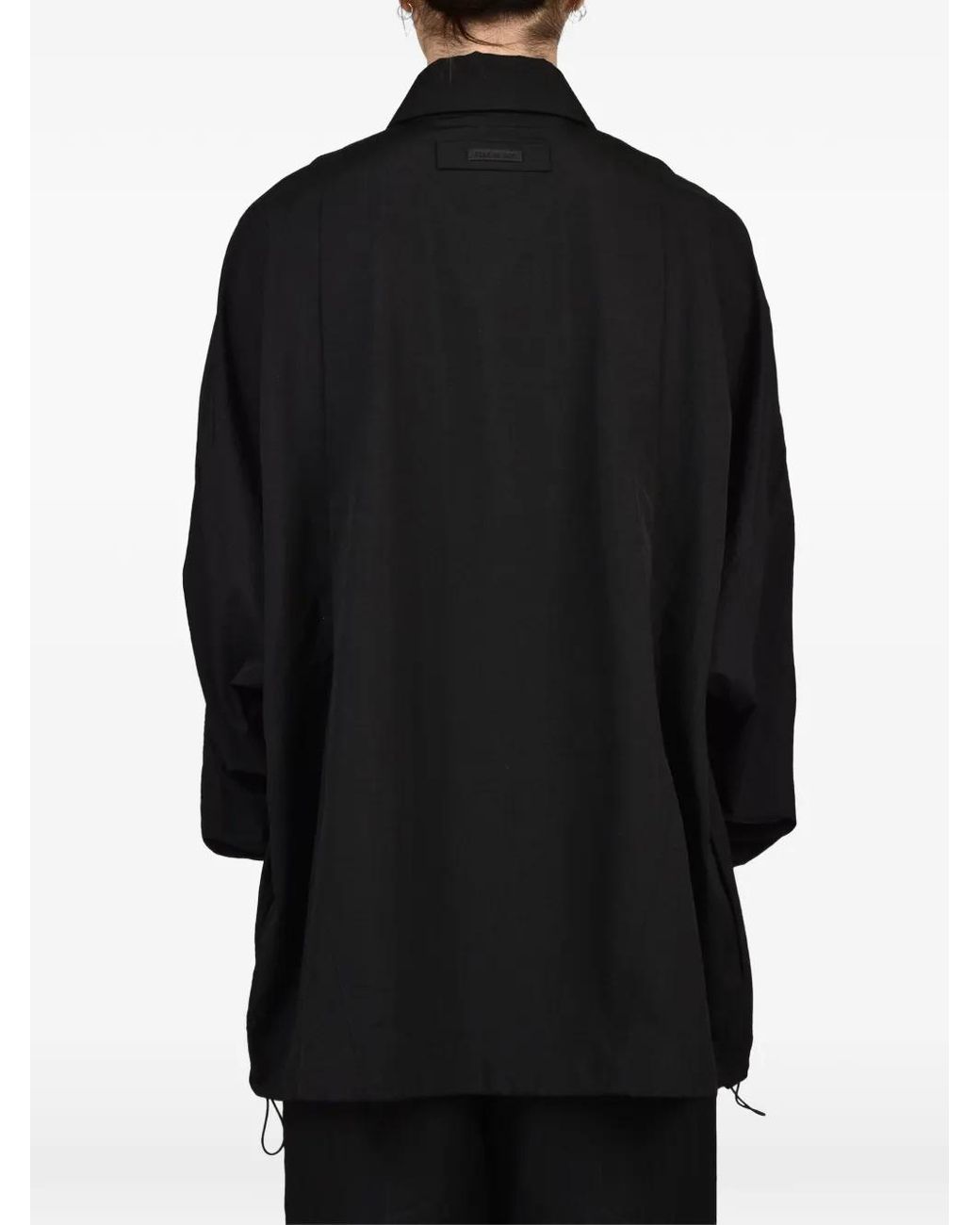 Fear Of God Black Oversized Logo-Patch Windbreaker for men