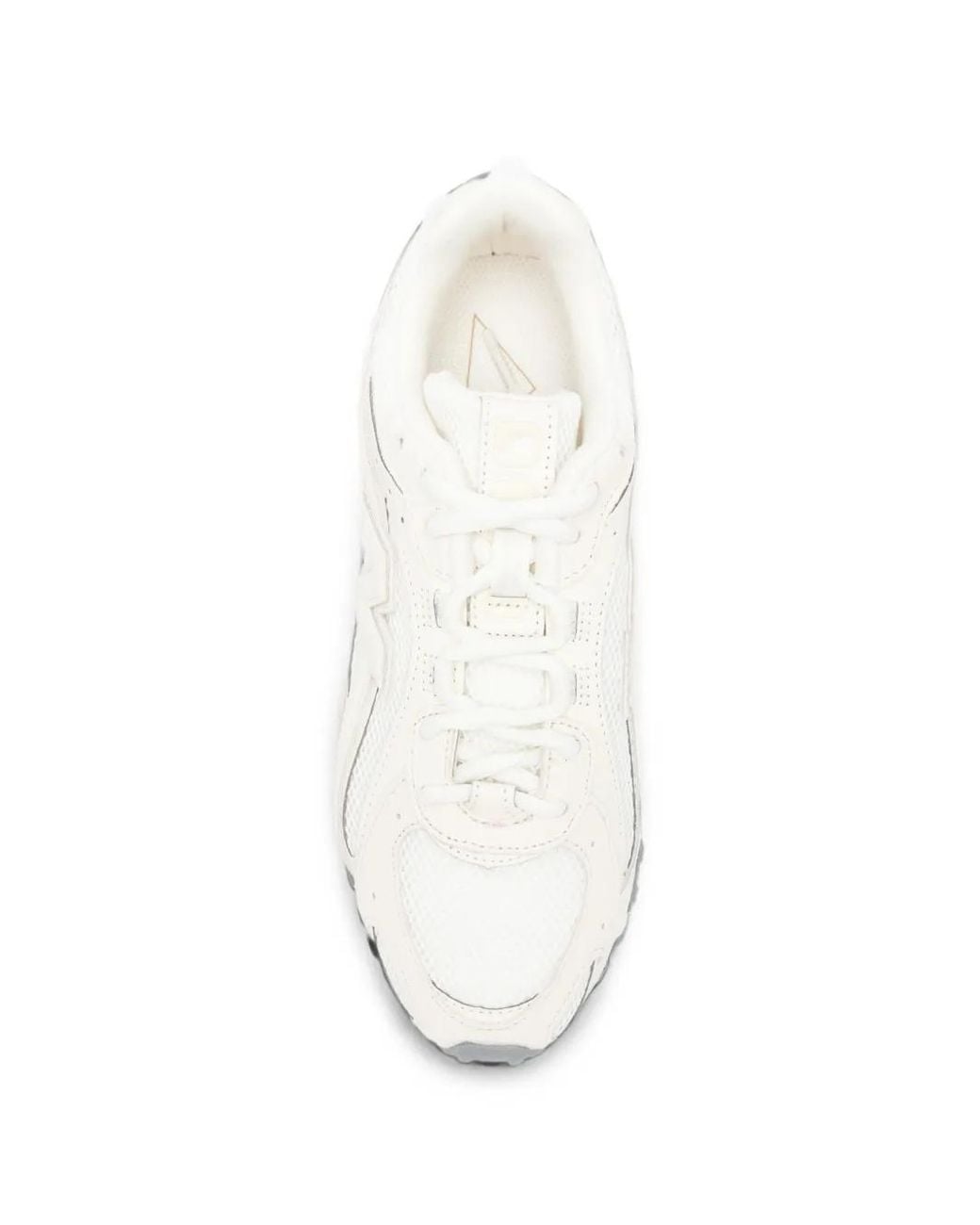 New Balance White Paneled Mesh Sneakers