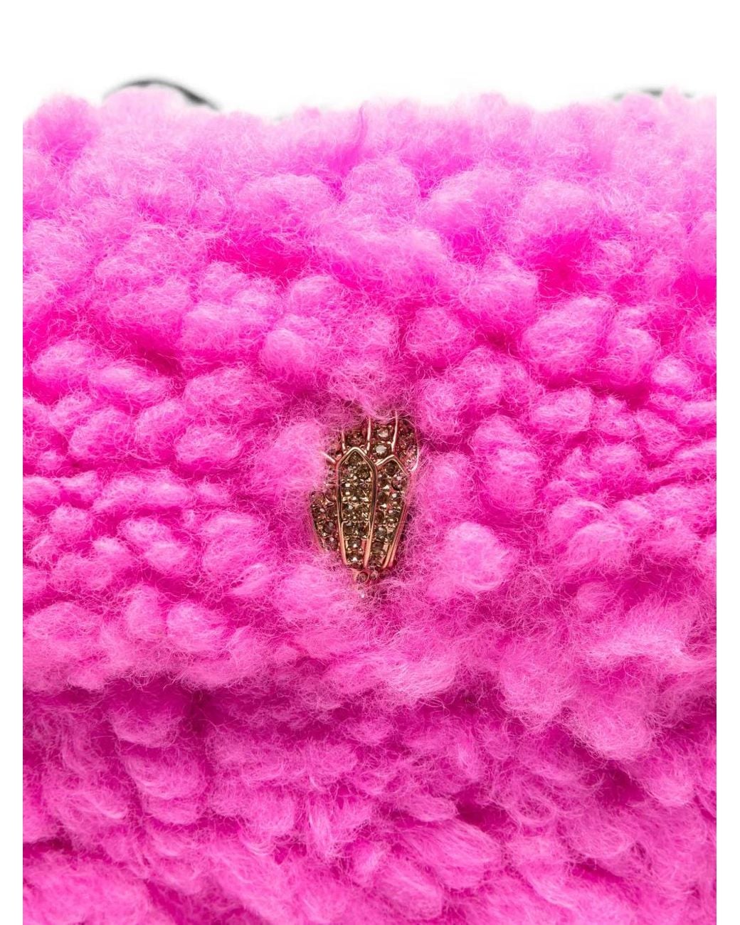 Kurt Geiger Pink Mini Kensington Faux-Shearling Shoulder Bag