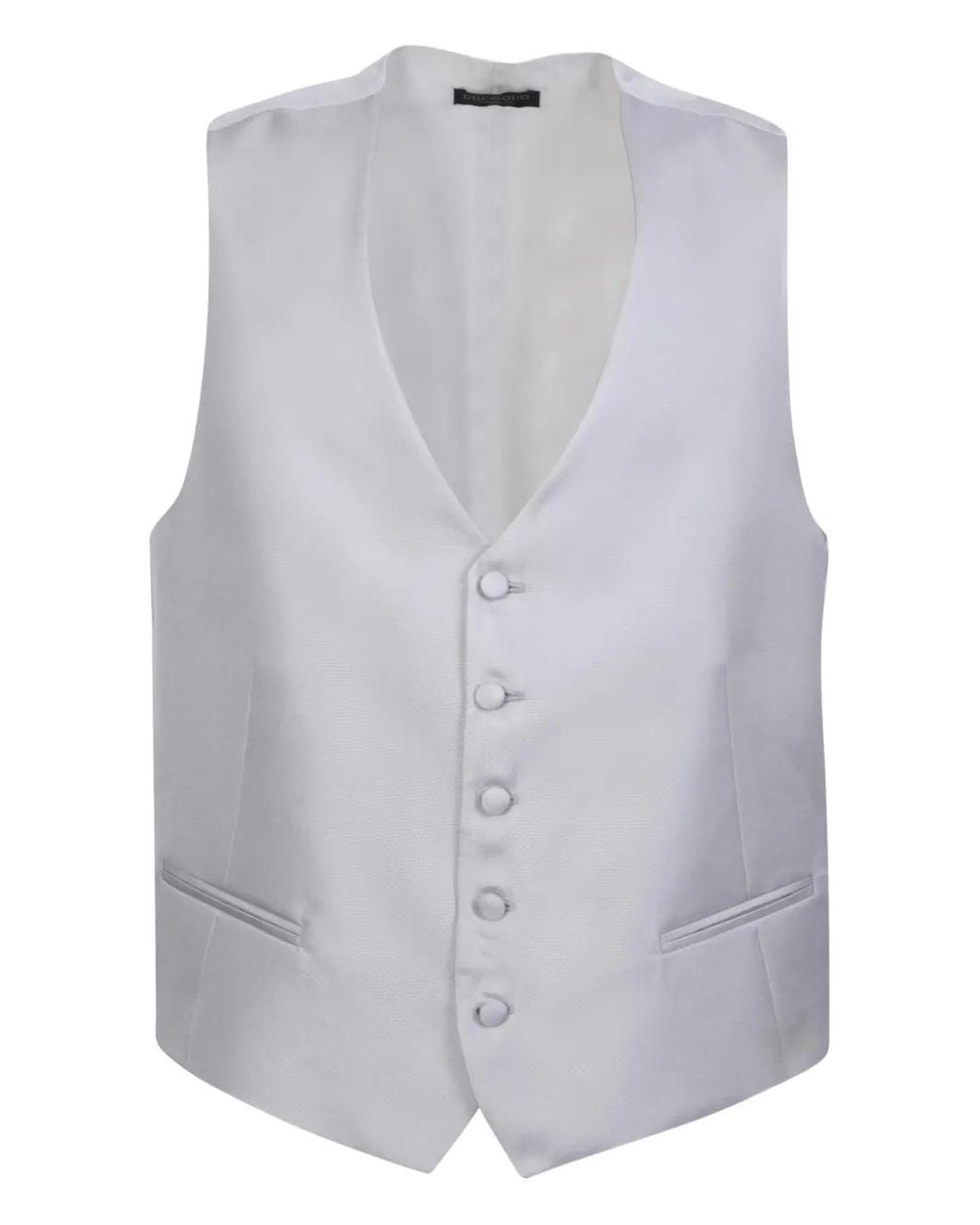 Dell'Oglio Gray Buttoned Waistcoat for men