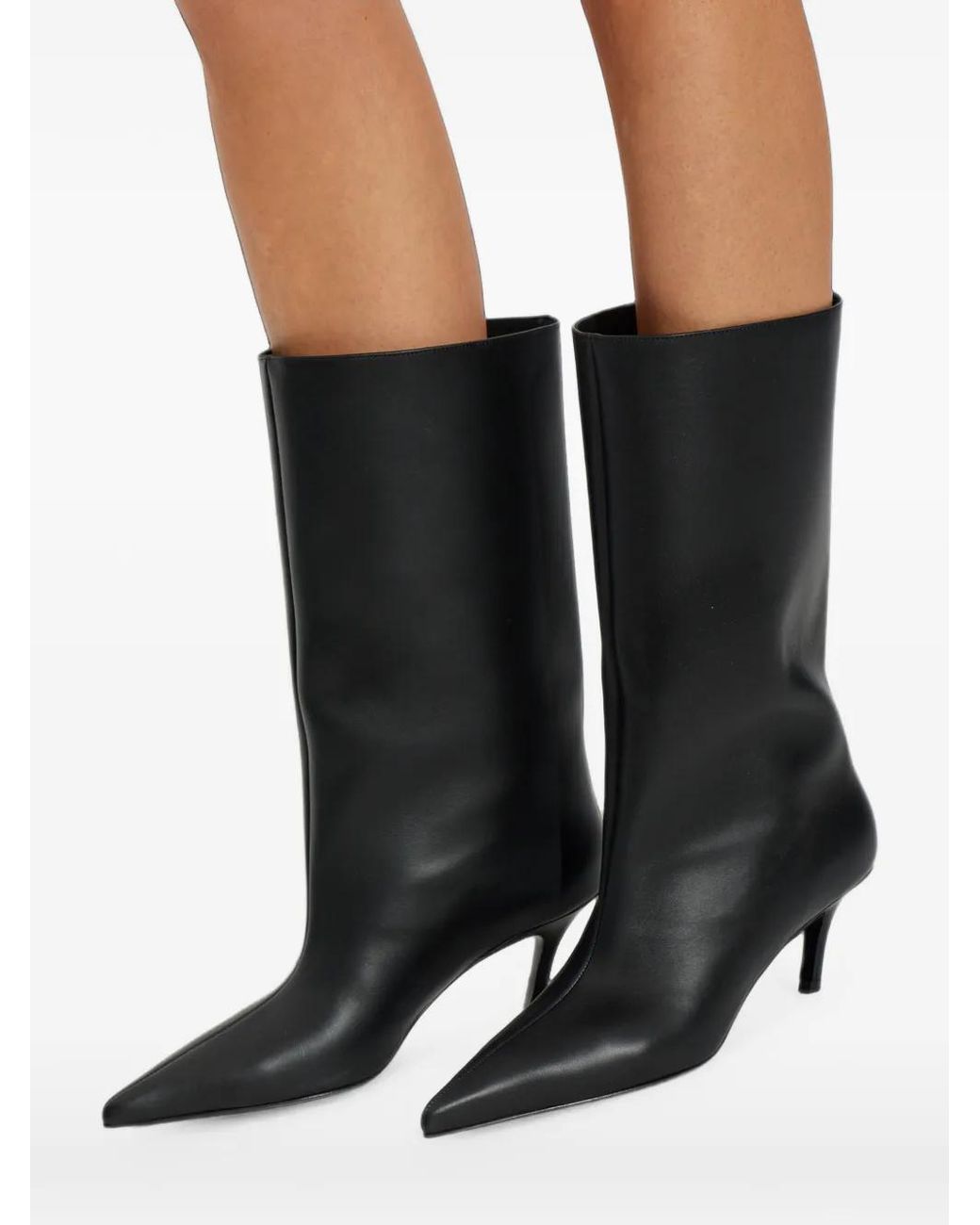 AMINA MUADDI Black Fiona Pointed-Toe Boots