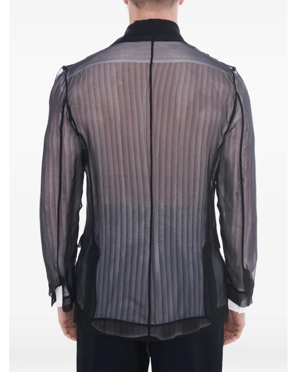 Tessitura Body Couture Black Silk Blazer for men