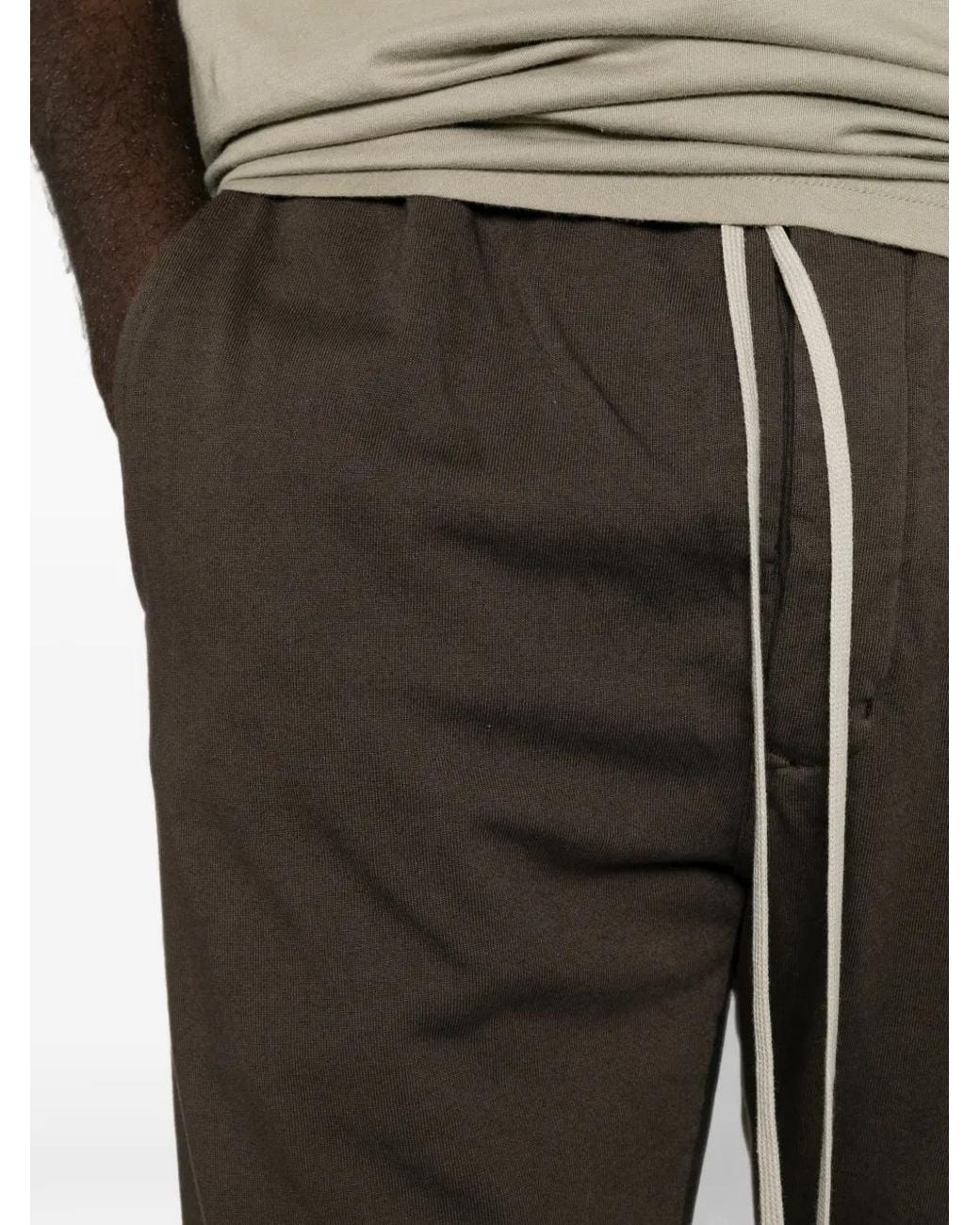 Rick Owens Gray Drawstring-Fastening Track Pants for men