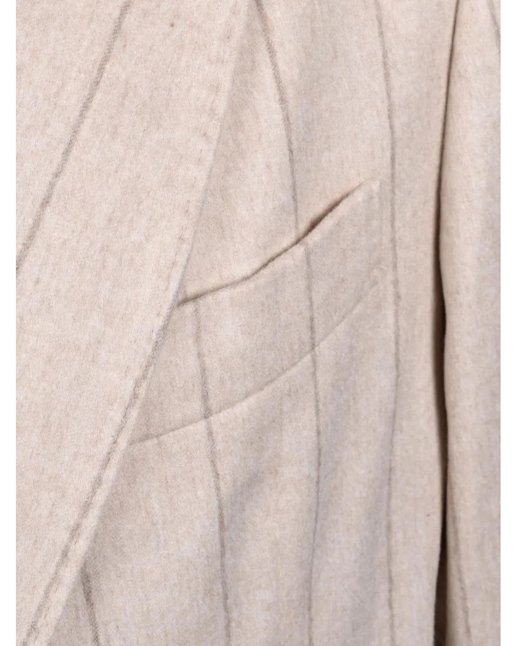 Brunello Cucinelli White Double-Breasted Pinstripe Suit for men
