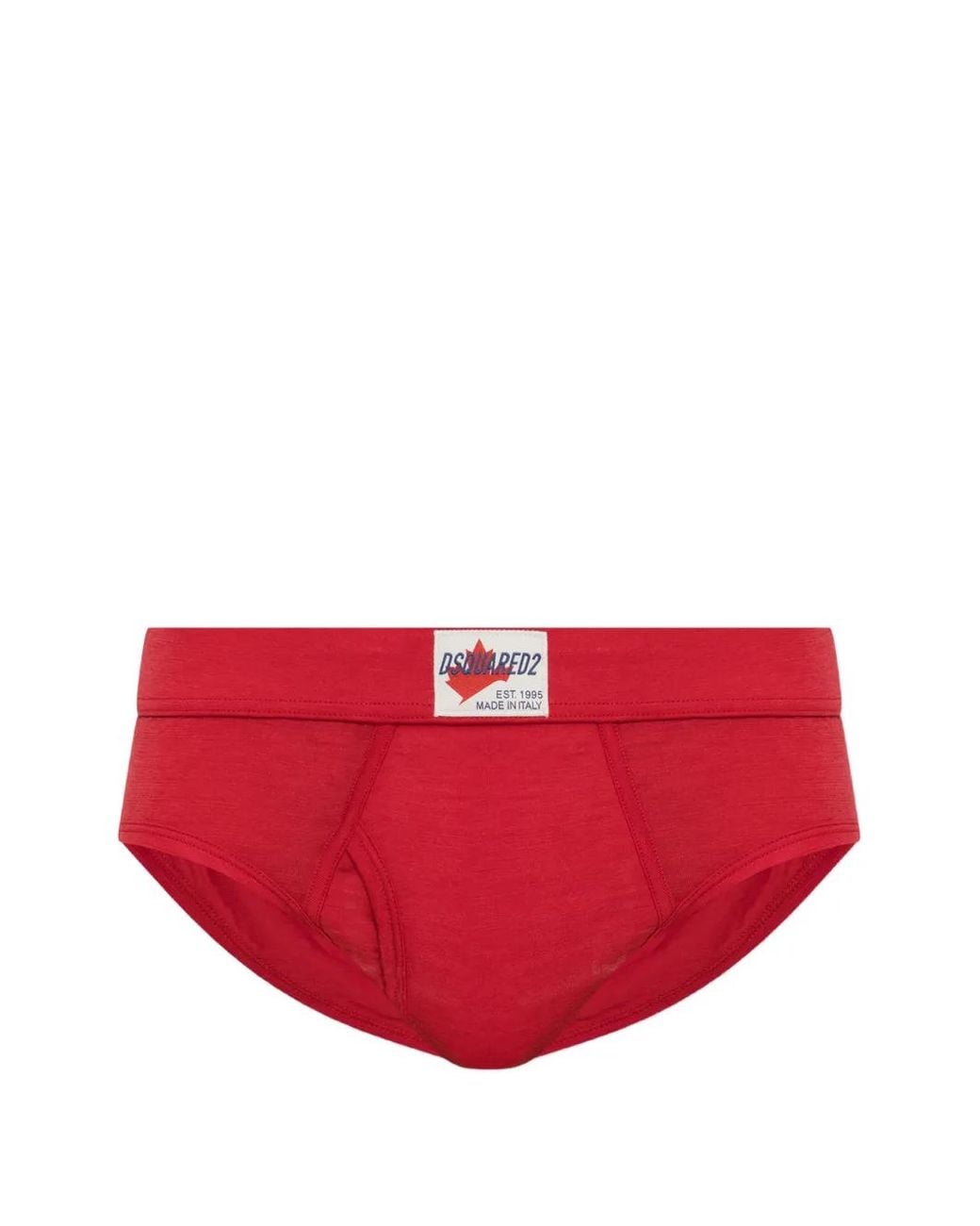 DSquared² Ski Pass Wollen Slip Met Logo-Patch in het Red voor heren