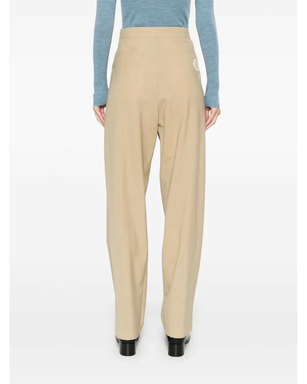 Moncler Natural Logo-Patch Trousers
