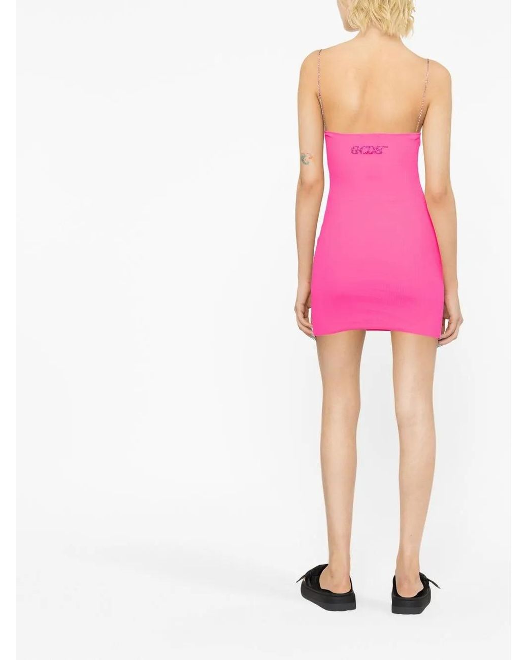 Gcds Pink Dress With Cut-out Detail