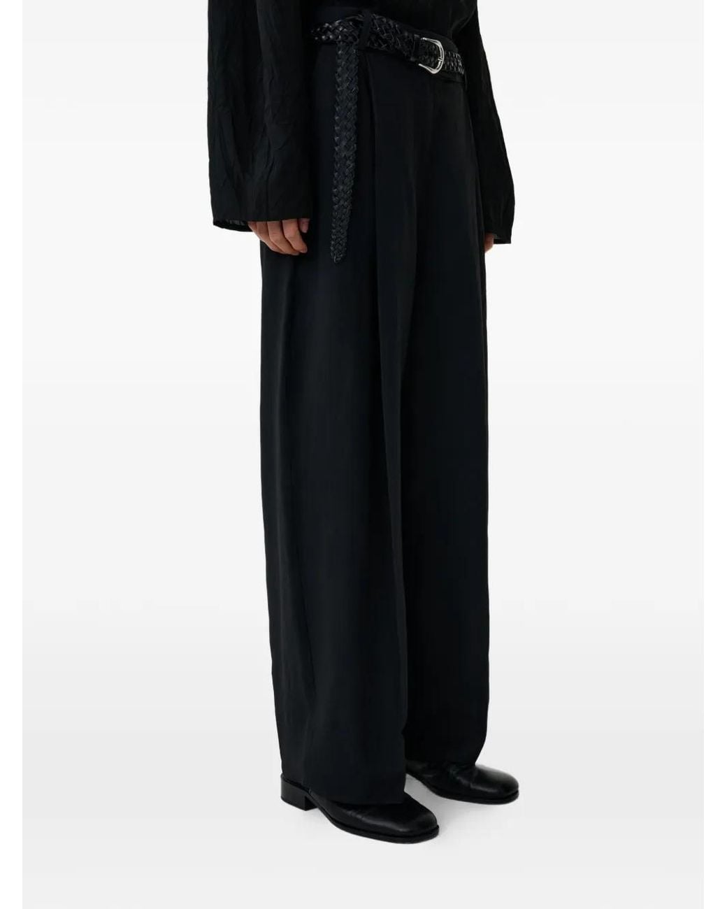 Studio Nicholson Black Nasser Pleated Trousers