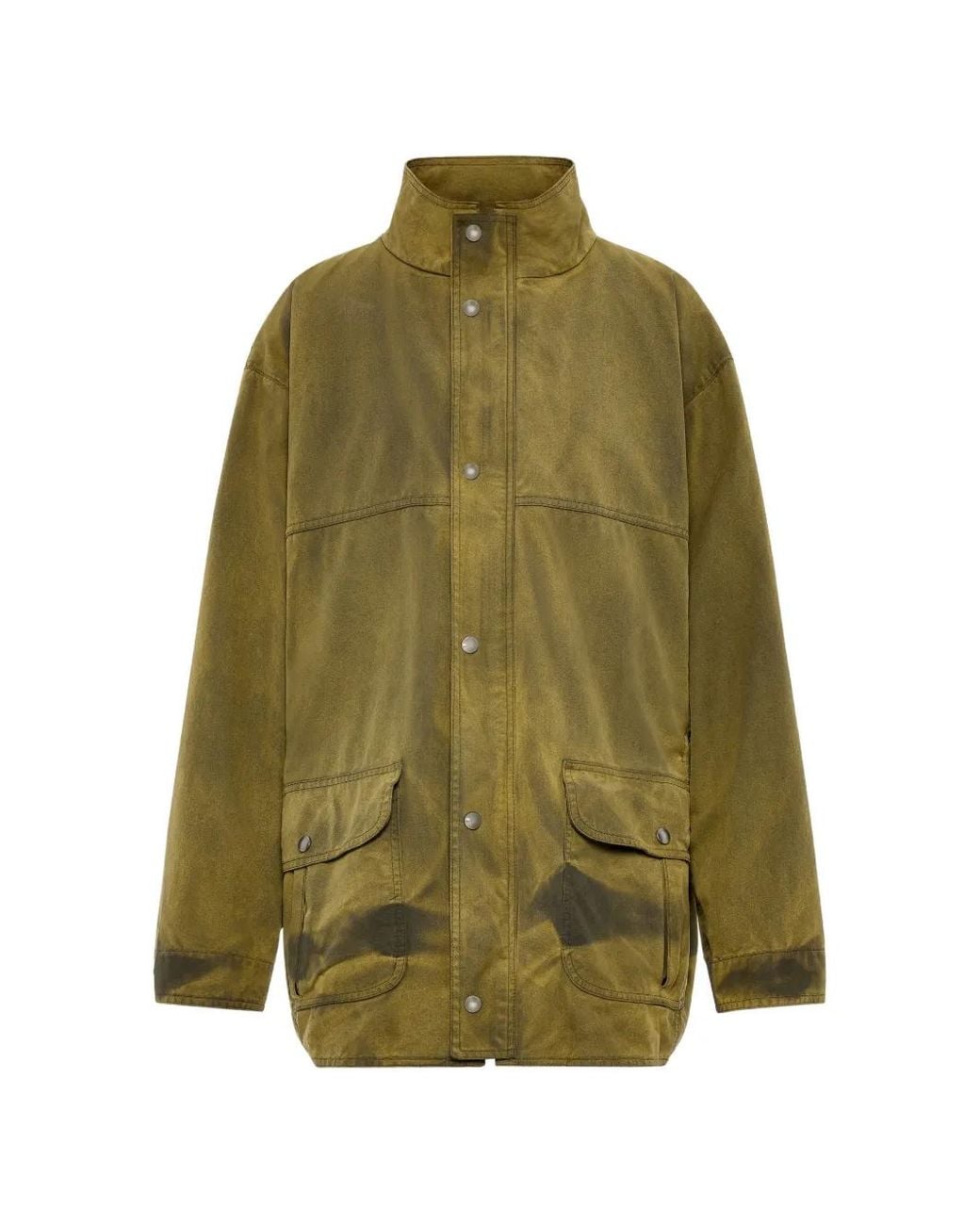 Maison Margiela Green Faded-Effect Hunting Coat