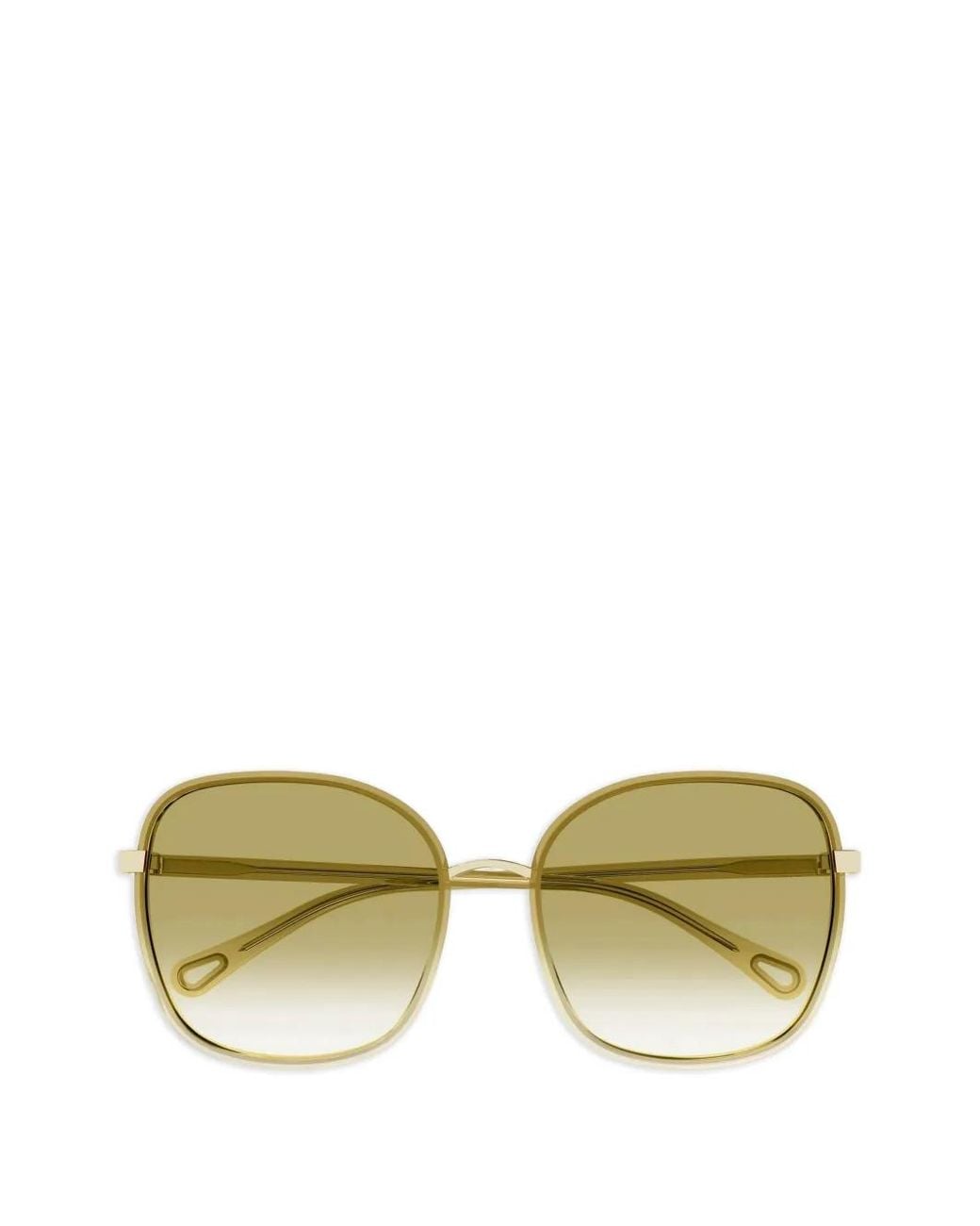 Chloé Metallic Oval-Frame Sunglasses