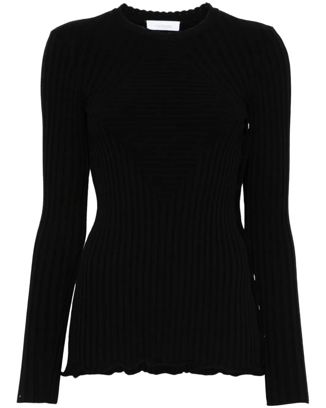 Rabanne Black Gerippter Pullover