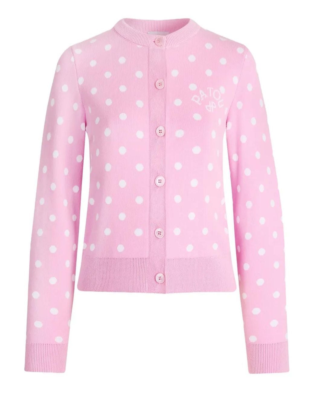 Patou Pink Polka-Dot Cardigan