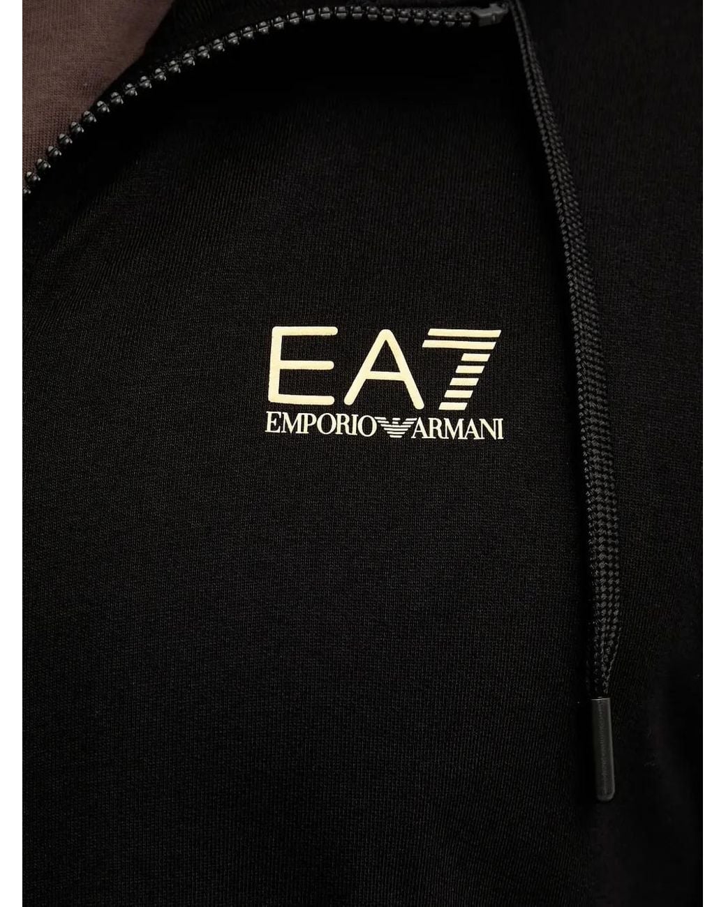 EA7 Hoodie Met Logodetail in het Black voor heren