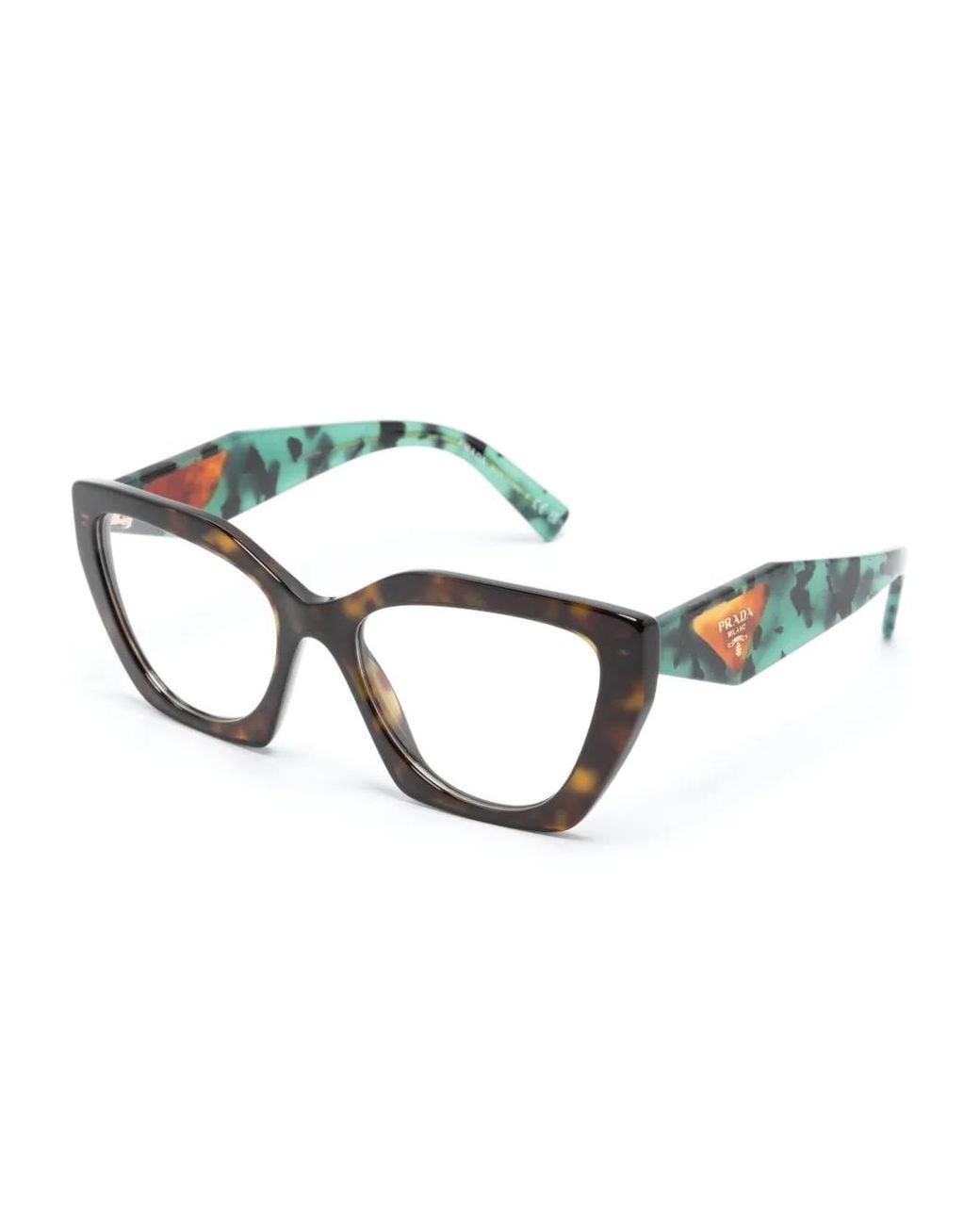 Prada Brown Pr 09Yv Square-Frame Glasses